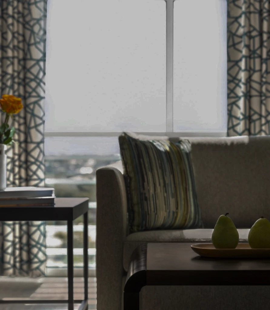 Photo of a modern chair in hotel room