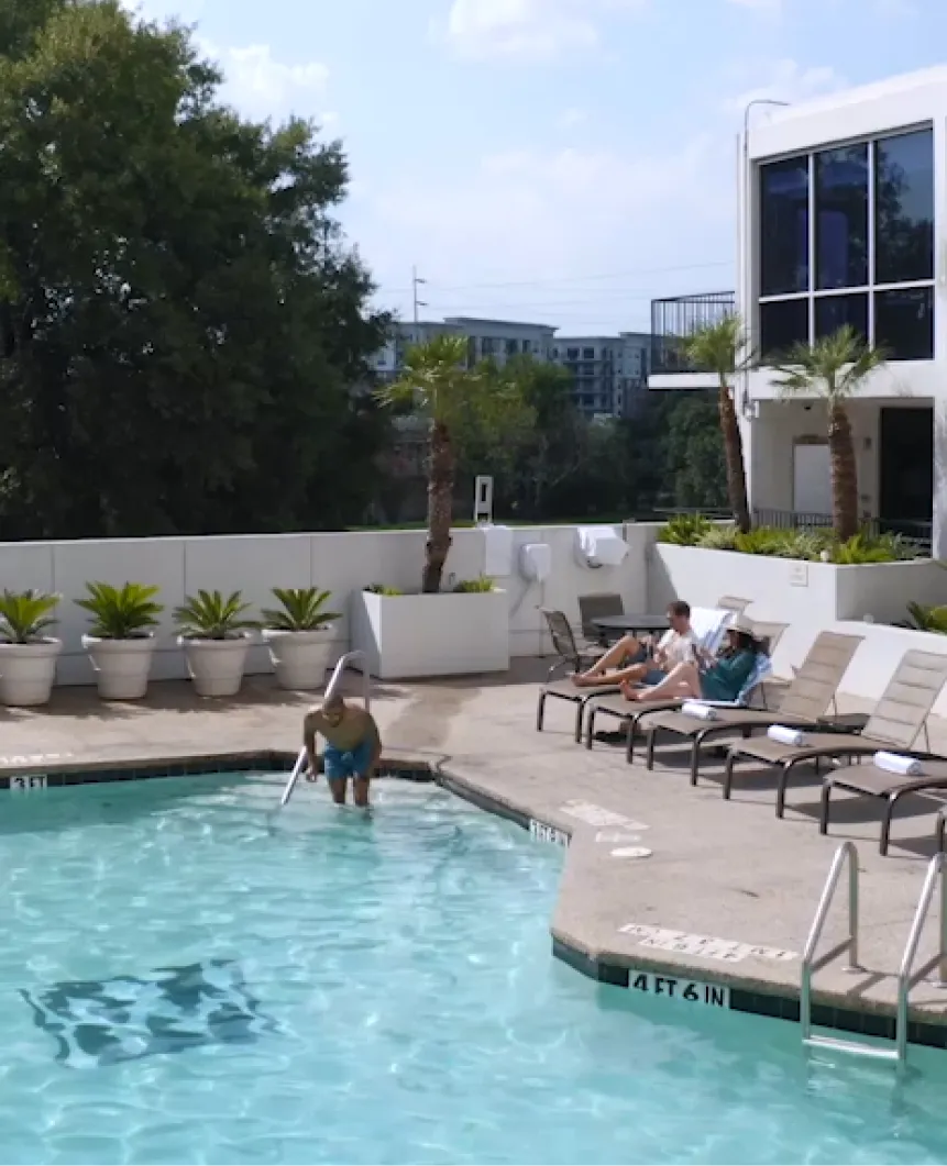 Photo of person in Whitehall hotel swimming pool